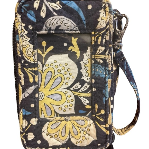 Vera Bradley Floral Wristlet - Navy and Gold - Picture 2 of 4